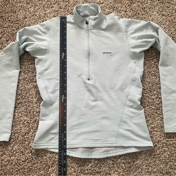 Patagonia Women’s 1/2 Zip Tech Pullover Top Cycling Pocket Sz Small Blue Gray - Picture 10 of 12